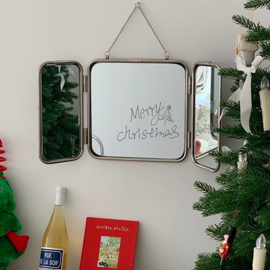 304不鏽鋼 三折掛鏡