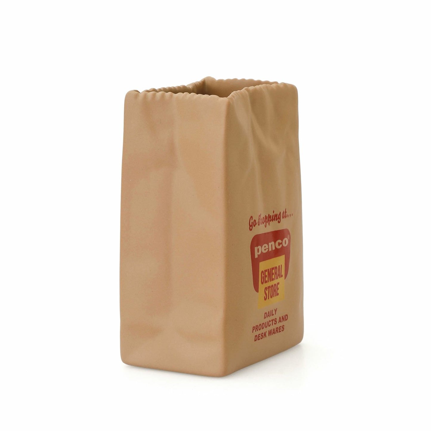 Penco Brown Bag Stand 牛皮紙袋造型收納架／花瓶／筆筒