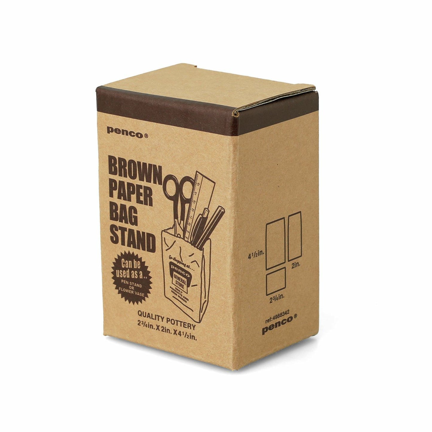Penco Brown Bag Stand 牛皮紙袋造型收納架／花瓶／筆筒