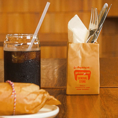 Penco Brown Bag Stand 牛皮紙袋造型收納架／花瓶／筆筒