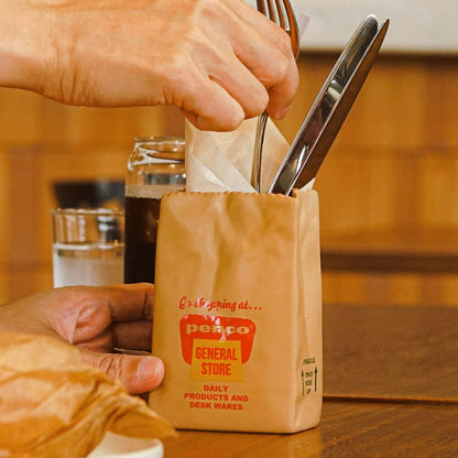 Penco Brown Bag Stand 牛皮紙袋造型收納架／花瓶／筆筒