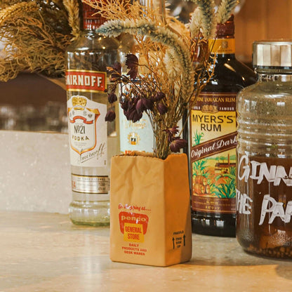 Penco Brown Bag Stand 牛皮紙袋造型收納架／花瓶／筆筒