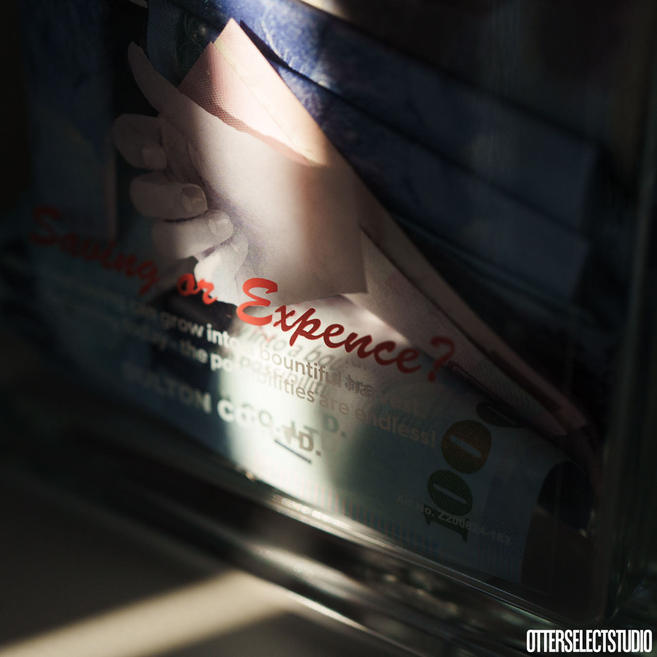Dulton玻璃存錢筒 "GLASS BLOCK BANK"
