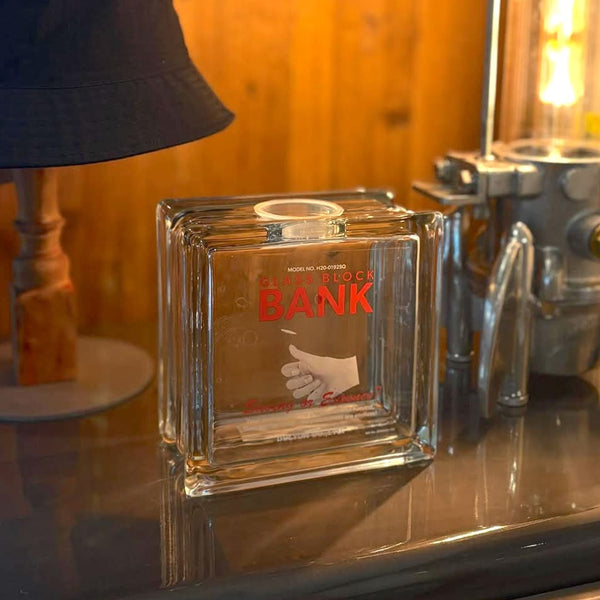 Dulton玻璃存錢桶 "GLASS BLOCK BANK"