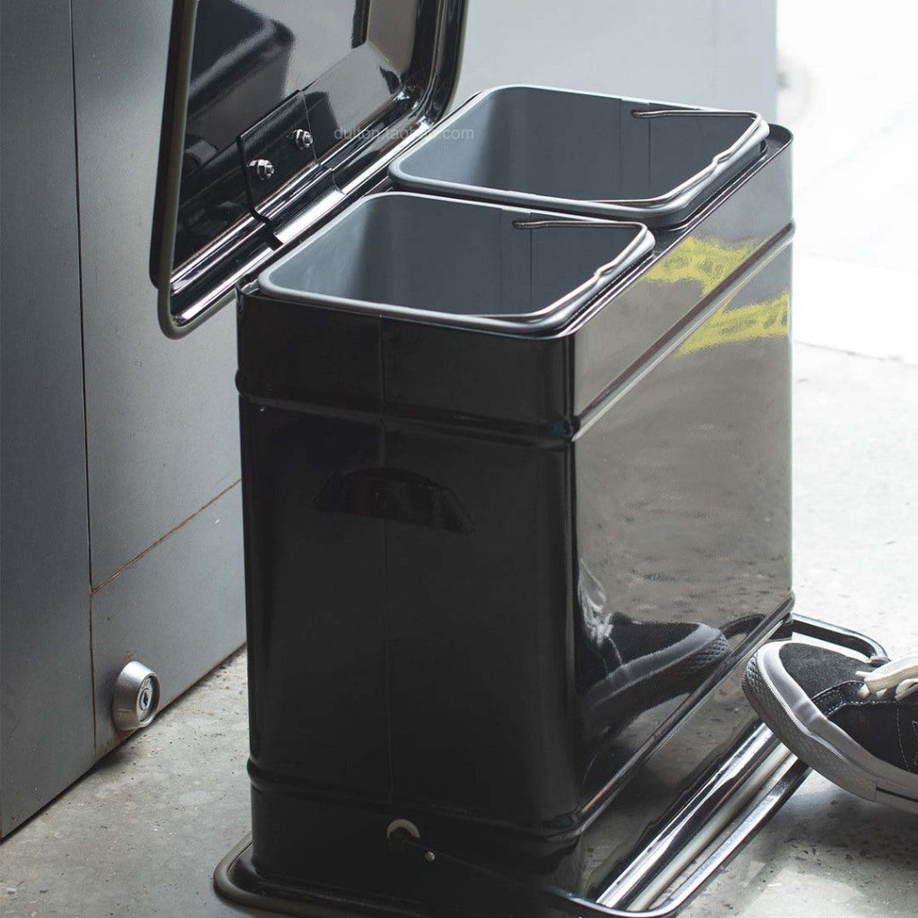 Dulton 靜音金屬腳踏垃圾桶